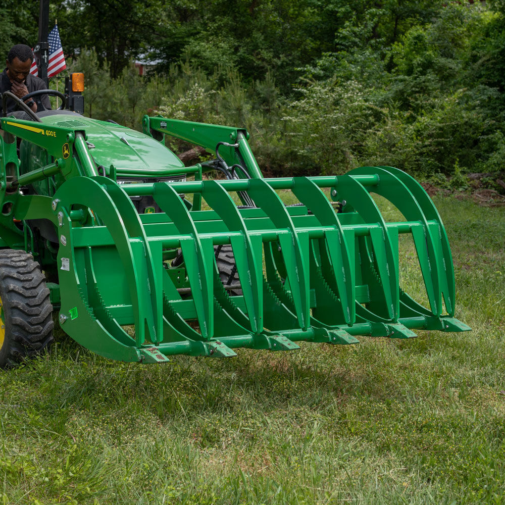 Titan Attachments 72" HD Root Grapple Rake Attachment Fits John Deere Hook & Pin