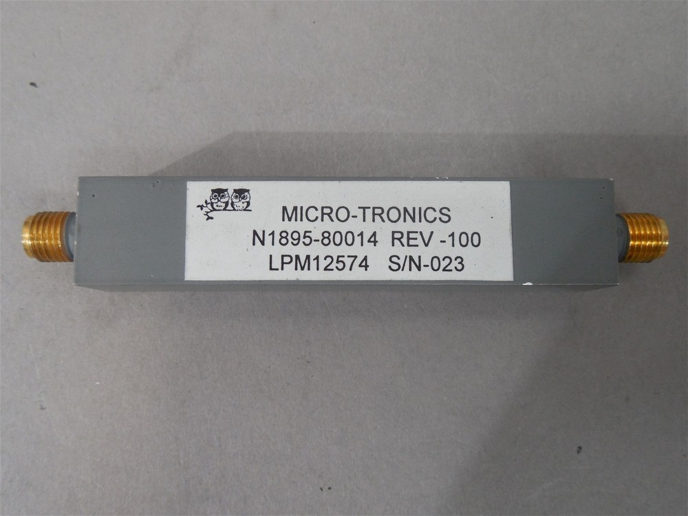 Micro-Tronics N1895-80014 Band Pass Filter USED