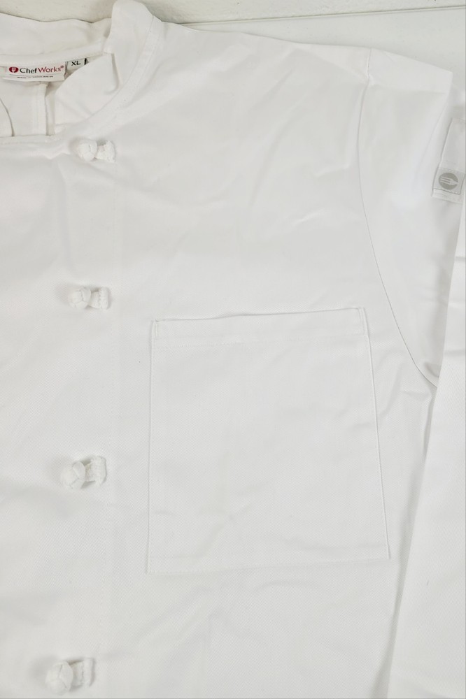 Chef Works Bordeaux Basic Chef Coat Jacket Unisex Size XL Button Down White NEW