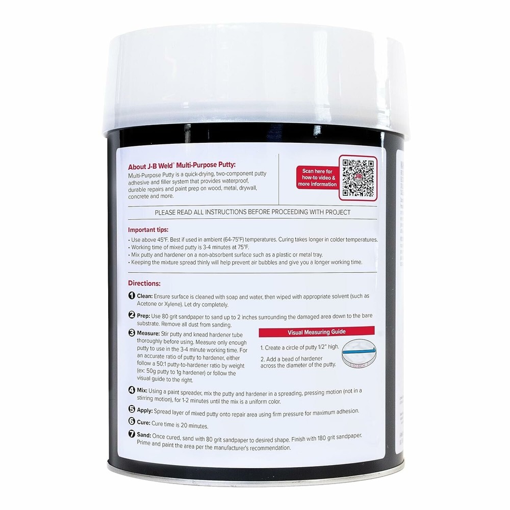 J-B Weld 40054 Multi-Purpose Putty, 1 Gallon