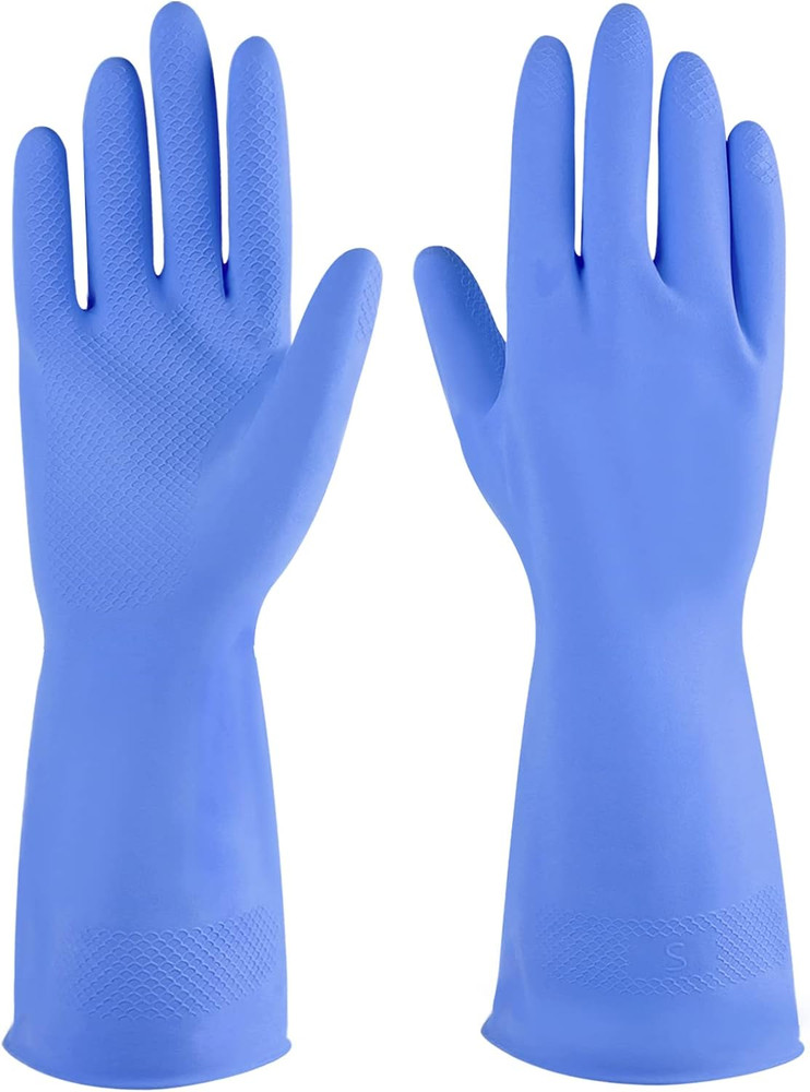 Reusable Rubber Cleaning Gloves - Medium (Pack of 6)