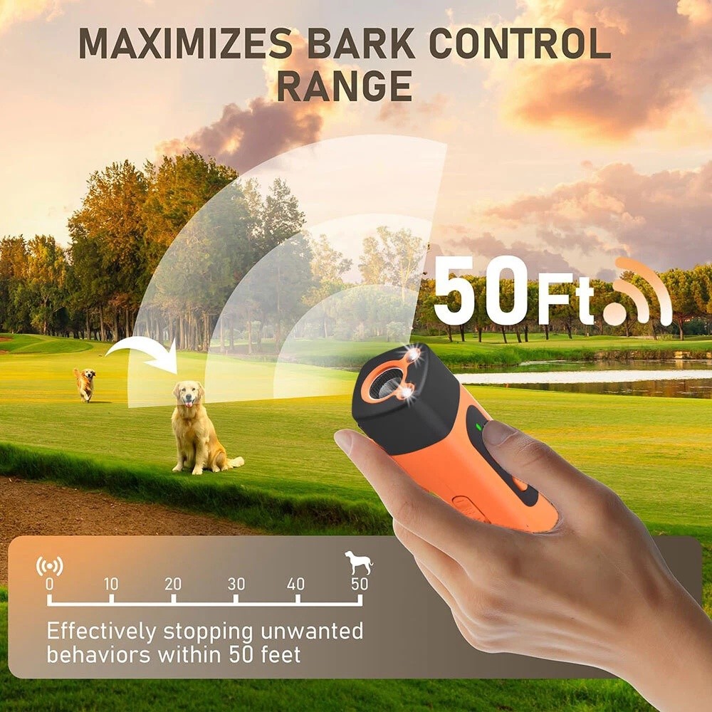 Ultrasonic Dog Repeller Anti Bark Device Stop Barking Humane Pet Training Tool