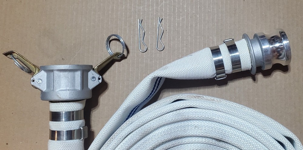 1.5"×50' Camlock Polyester Lay Flat Pump Discharge Hose