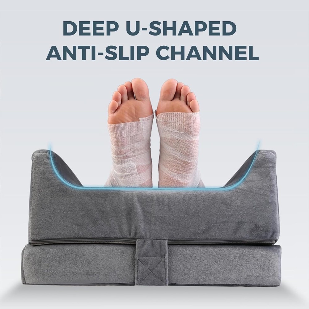 CIVJET 3Height Adjustable Leg Elevation Pillows After Surgery Memory Foam Su...