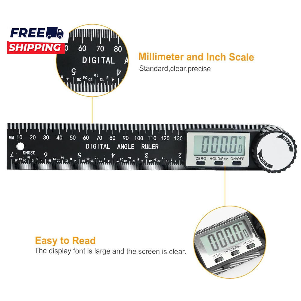 Third Generation Protractor Angle Finder Digital Angle Ruler