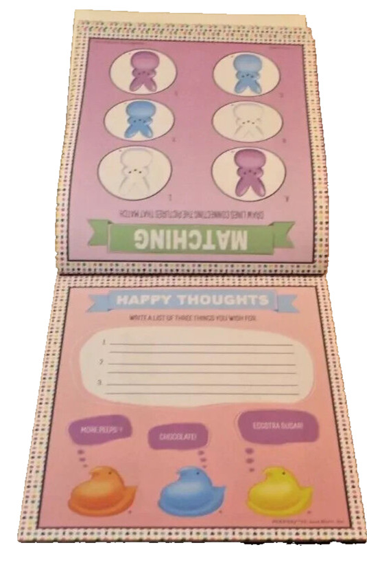 NEW PEEPS Easter activity pad with over 30 puffy stickers