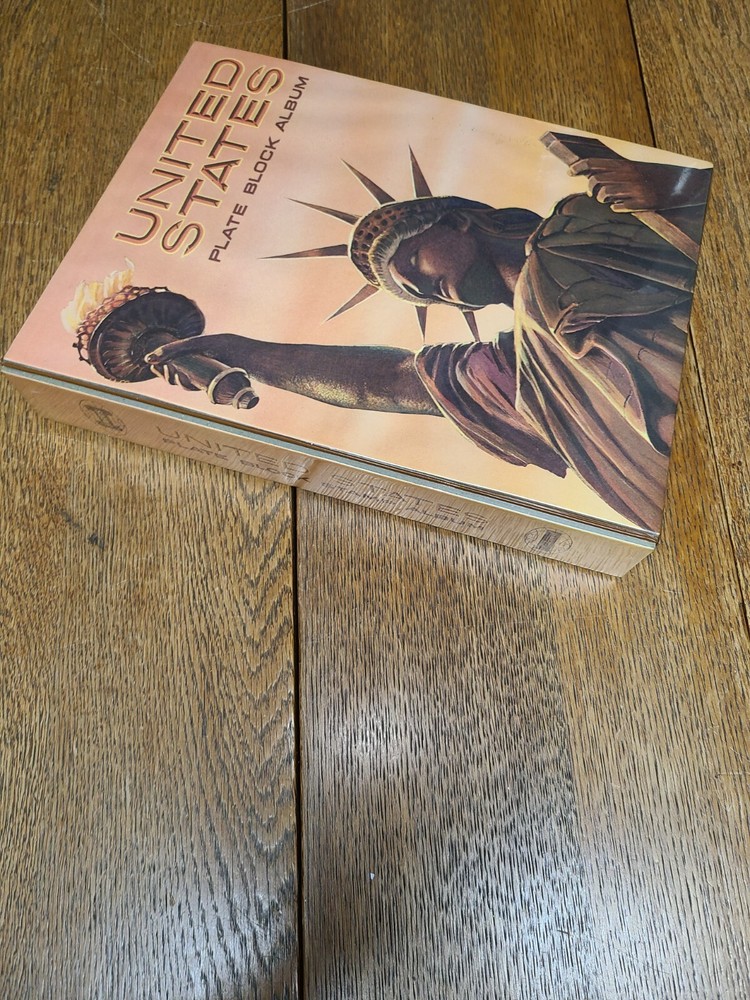 HARRIS LIBERTY BLOCK Postage Stamp Album with appx 172 block stamps