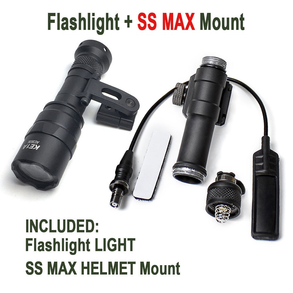 Constant / Momentary LED Weapon Light M600B Hunting Flashlight + SS M-ax Bracket