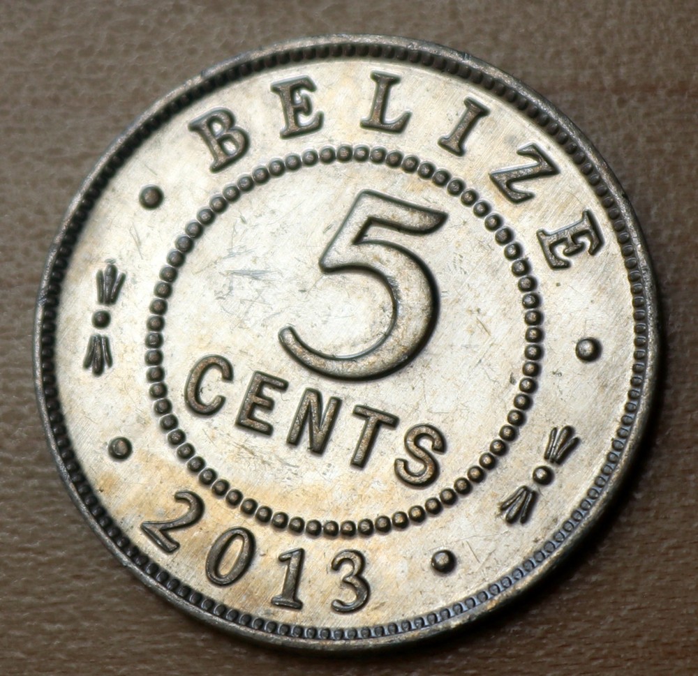 2013 Belize 5 Cents Unc.