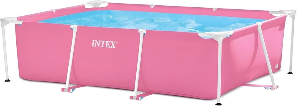 INTEX Metal Frame 7 ft x 5 ft x 23.5 in Above Ground Pool Set Rectangular