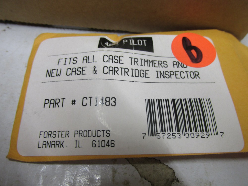 [T+BBBB] Forster 483 case trimmer pilot part CT1483, new