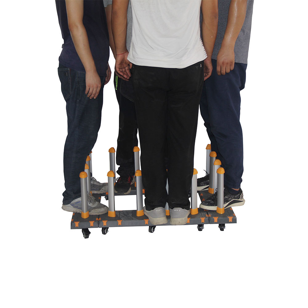 US Stock 3" Core Detachable Free Assembly Mobile Material Floor Rack, 2 Modules