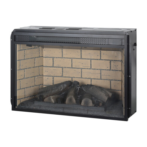 26" Electric Infrared Quartz Fireplace Insert Log Flame Heater Remote Control US