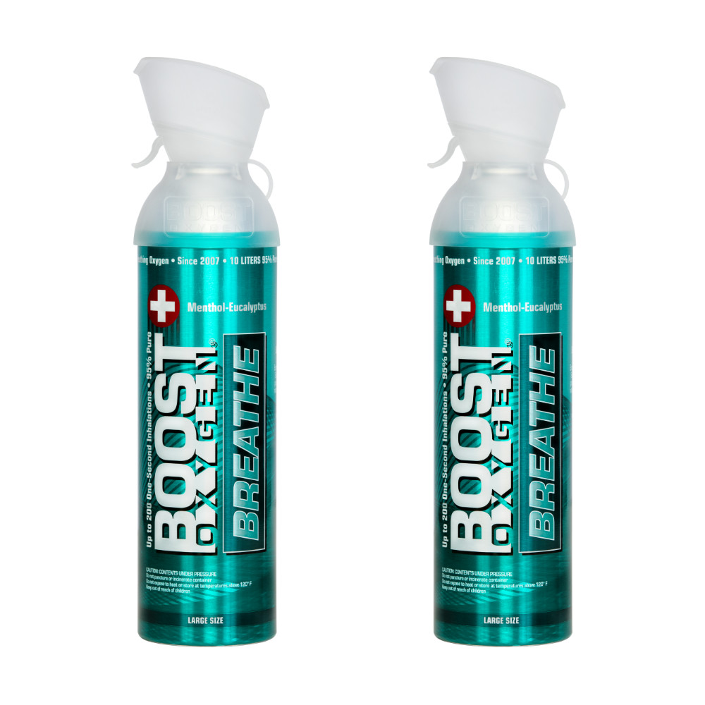 Boost Oxygen Supplemental Oxygen - 10 Liter - Menthol-Eucalyptus - 2 Pack