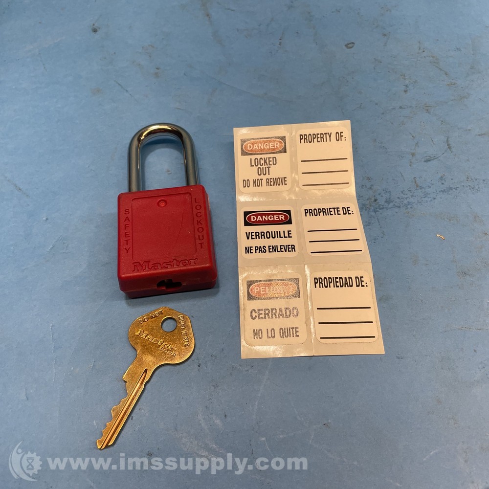 Master Lock 410RED Red Safety Padlock FNOB