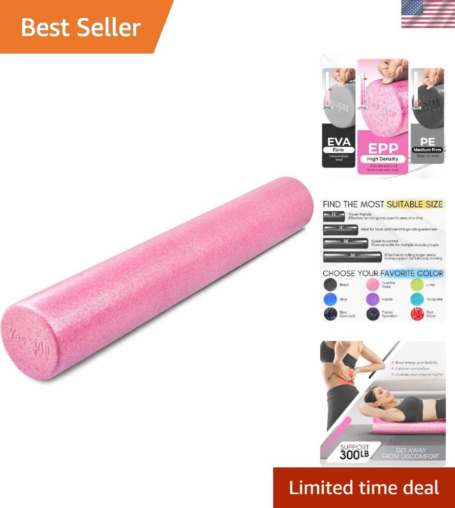 High-Density EPP Round Back Roller Foam, Exercise Foam Roller for Yoga, Pilat...