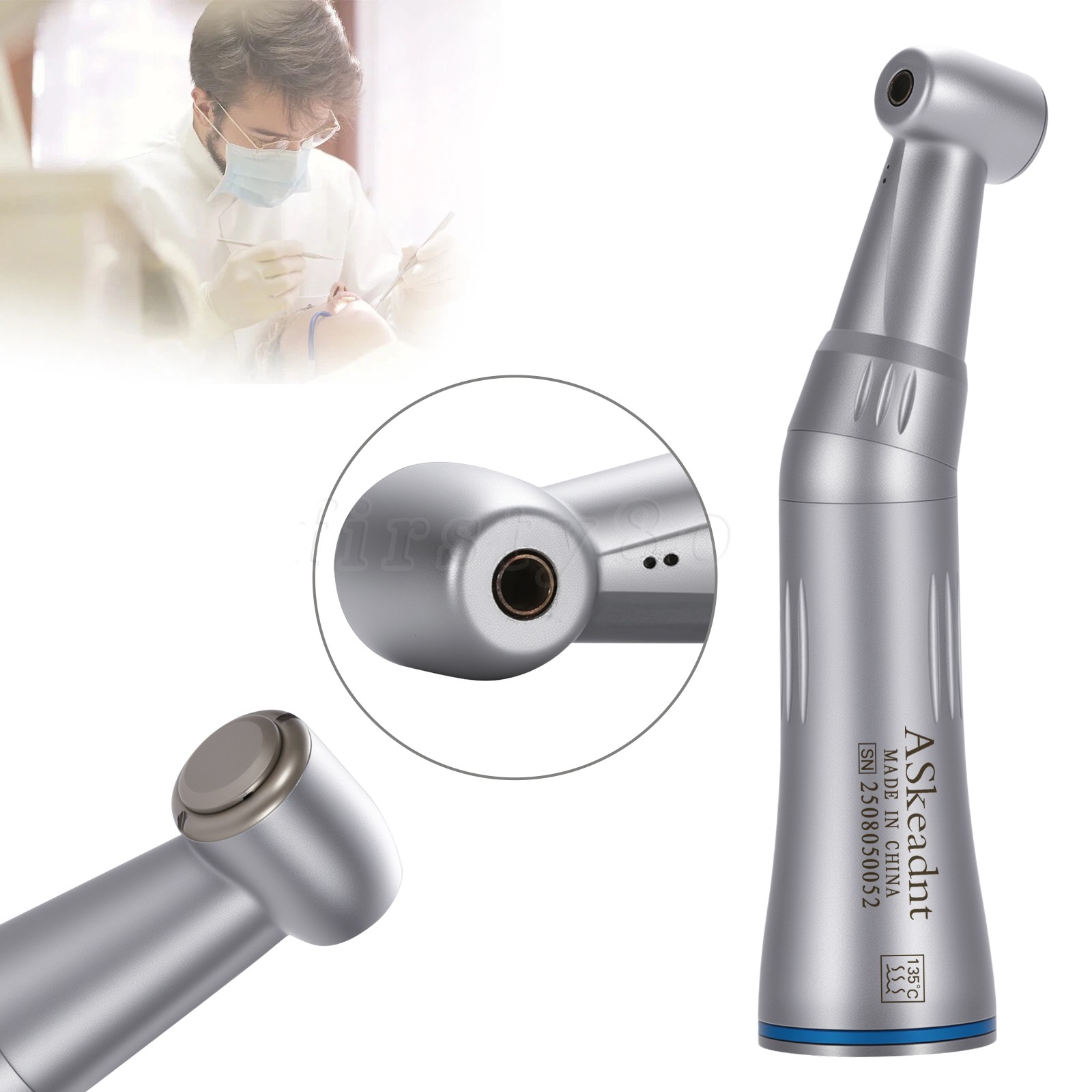 Dental Slow Low Speed Handpiece Push Contra Angle/Air Motor NSK Style 2/4 Holes