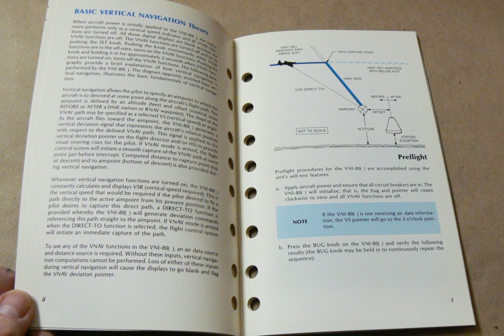 Collins VNI-80 ( ) Vertical Navigation Indicator Pilot's Guide 2nd edition