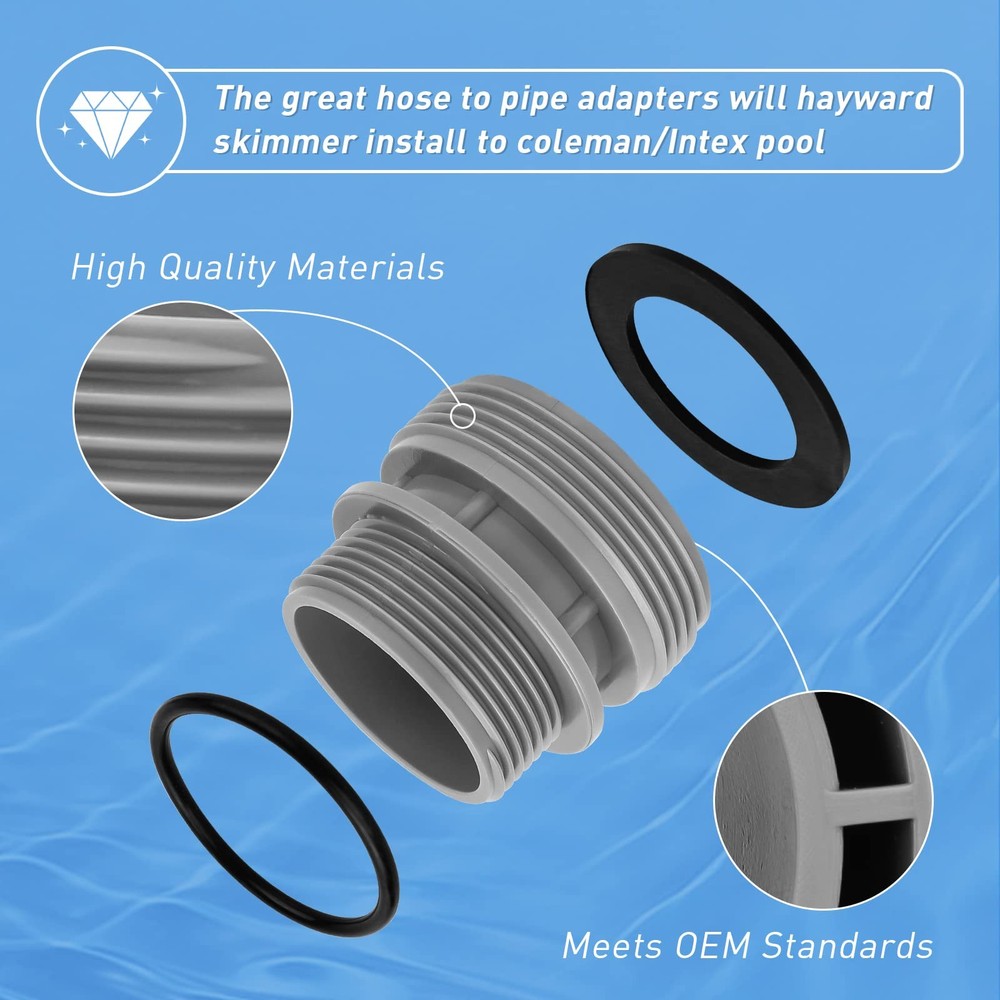 ArrogantF Hose Conversion Adapters Kit Compatible With 1 1/2 inch, 2 pcs