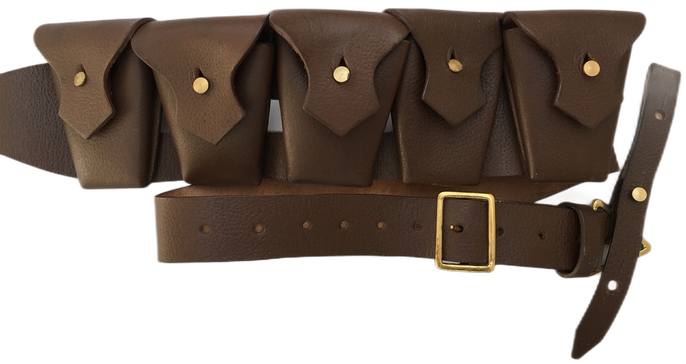 British P-1903 Leather Five Pocket Bandolier (Pebble Leather)