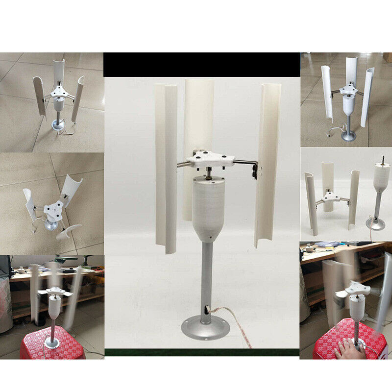 12V Vertical Wind Turbine Generator 3 Blades Charger Windmill Power Teach Mode