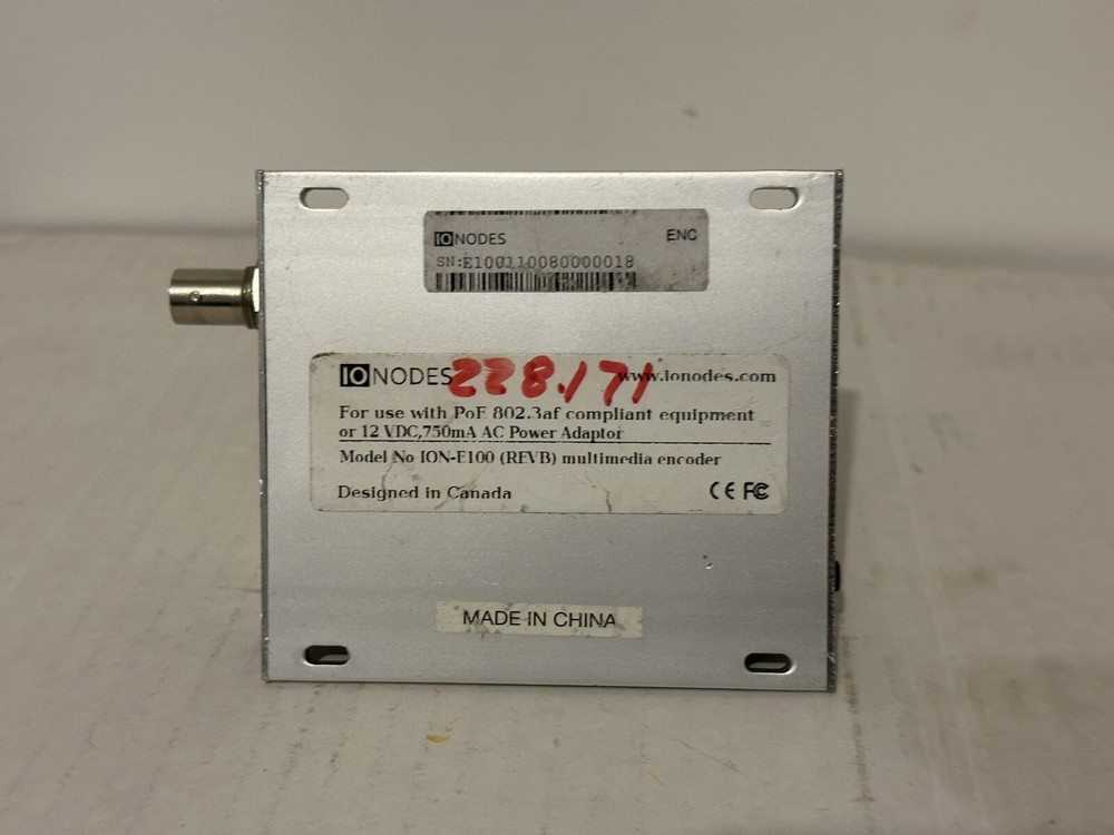 ION-E100 (REVB) multimedia encoder. Single input SD