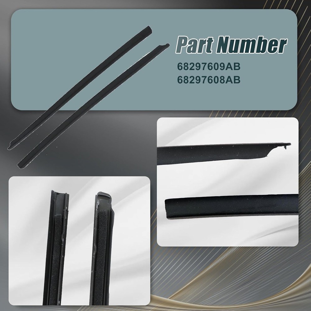 Front Windshield Molding Strip Set for Dodge - Left & Right Trim Piece