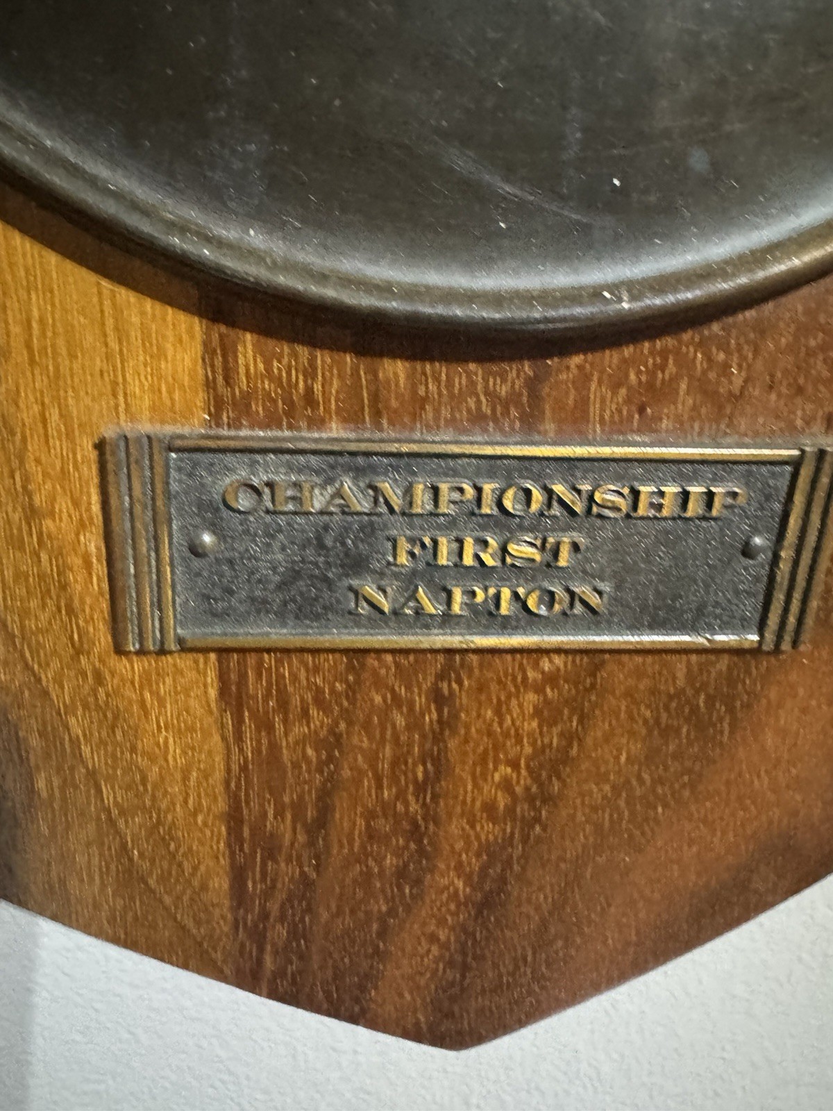 Antique 1935 Basketball Trophy Plaque