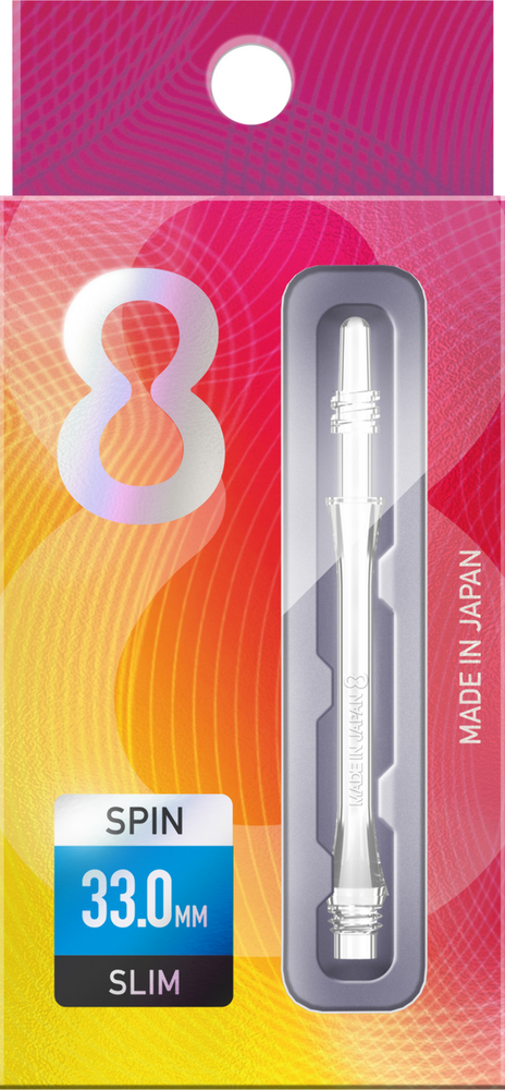 Target 8 Flight Slim Clear 33mm Spin Shaft