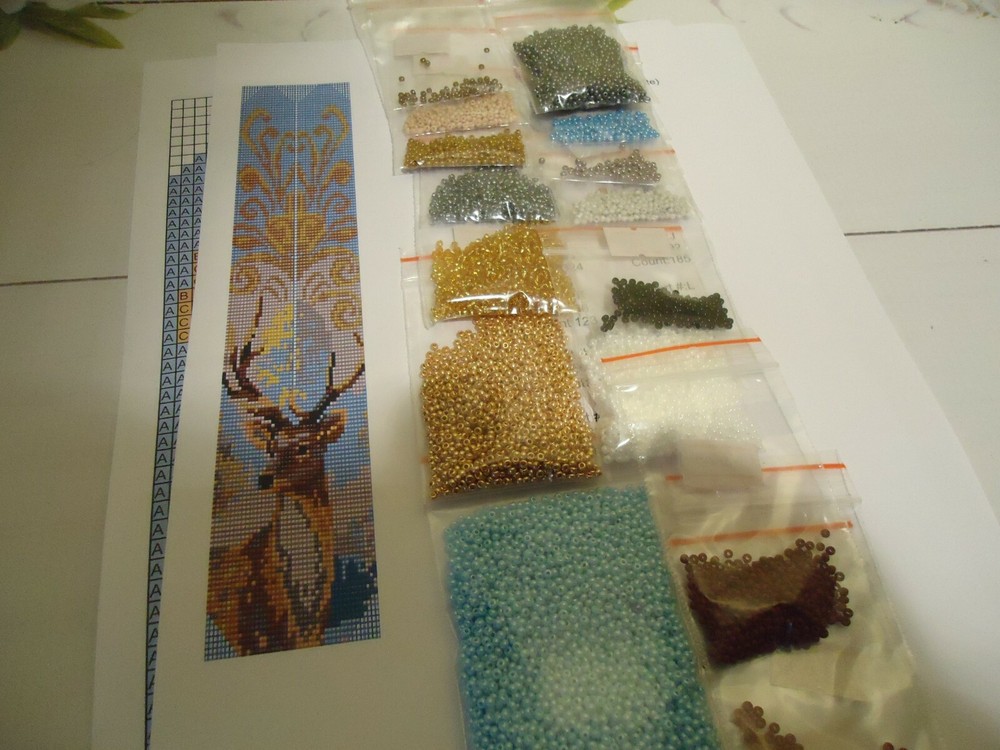 Kit for making a necklace gerdan. Beading Loom Pattern. #A1
