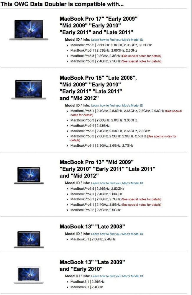Data Doubler, Optical to SATA HD Converter Bracket Solution for Mac Laptops, (DD
