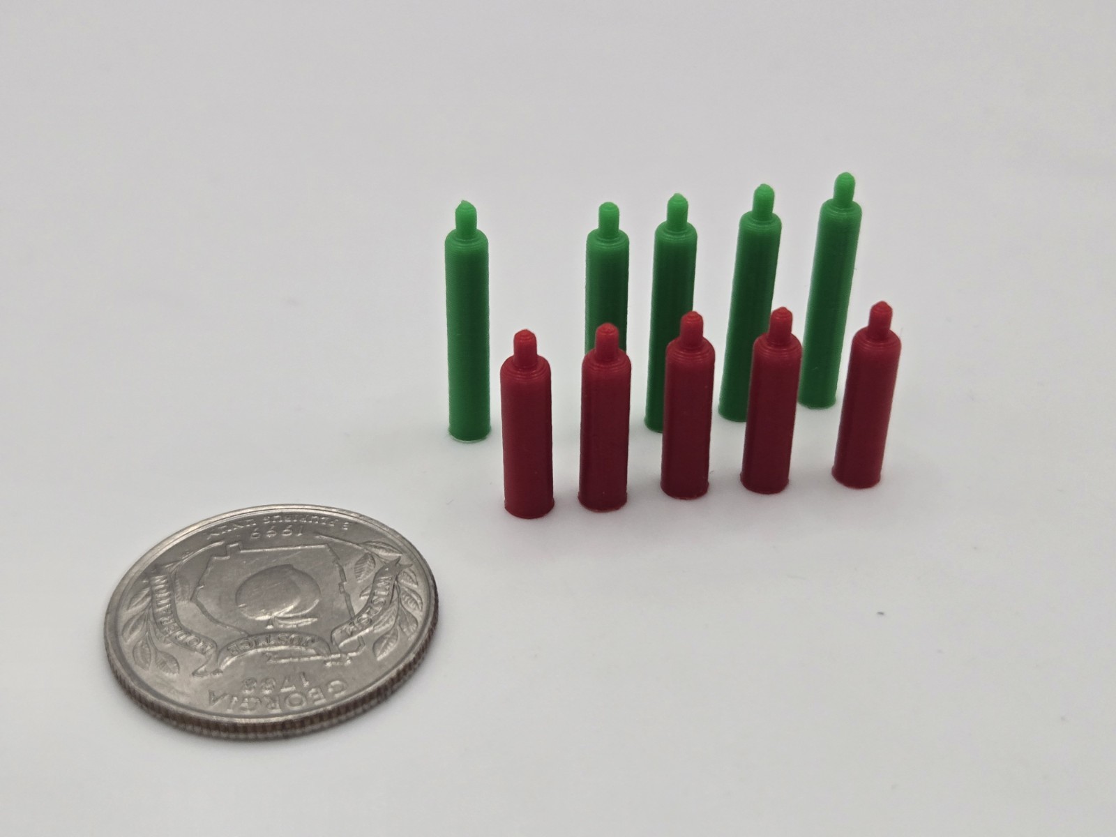 1/64 Scale Oxy/Acetylene Welding Gas Tanks in Red and Green *10 Pack*