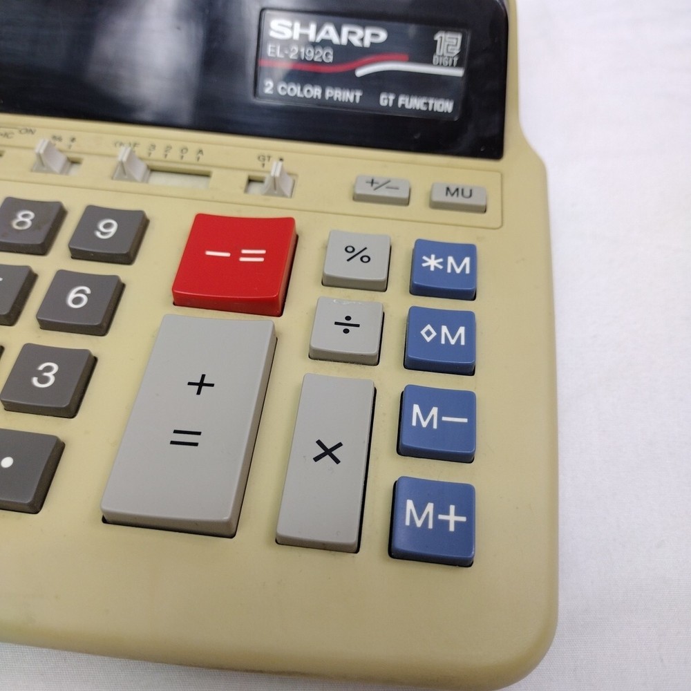 VINTAGE SHARP EL-2192G ELECTRONIC CALCULATING MACHINE- NO PRINTER FUNCTION