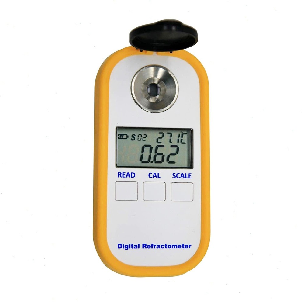 Digital Honey Sugar Refractometer Portable Brix Tester with Accuracy ± 0.2% Brix