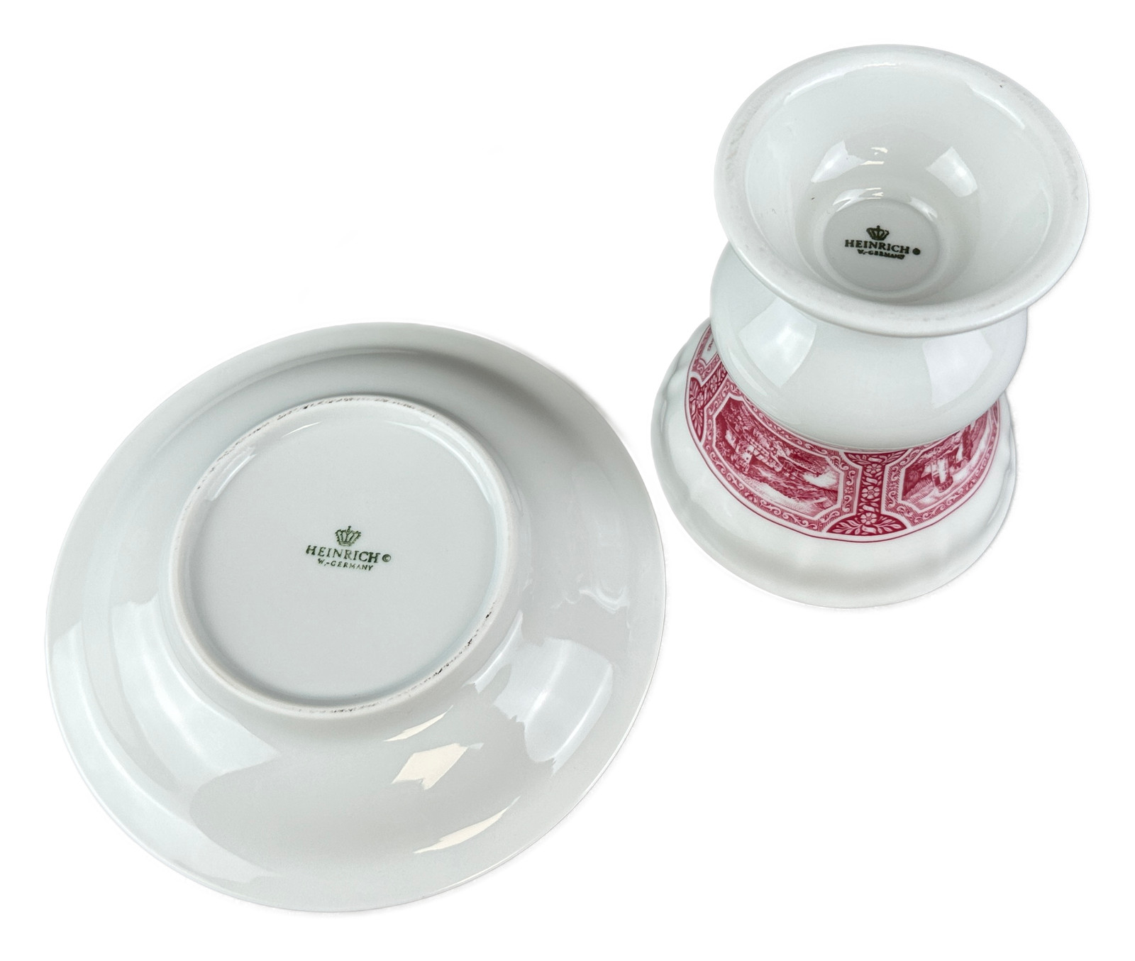 Heinrich Rüdesheimer Kaffee Cup and Saucer H&C VTG Germany 1960 Set of 4