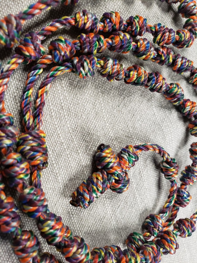 Vintage Rosary Beautiful Colorful String Beads Christian Gift B41