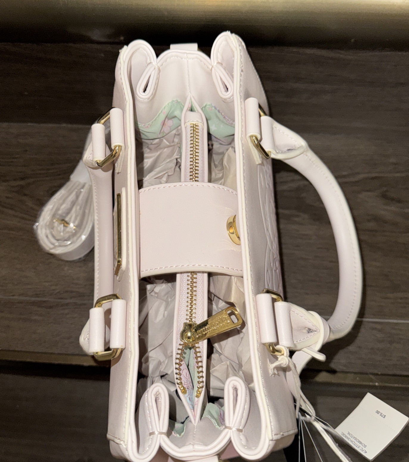 Loungefly Stitch & Angel Pink Cherry Blossom Heart Crossbody Bag NEW With Tags