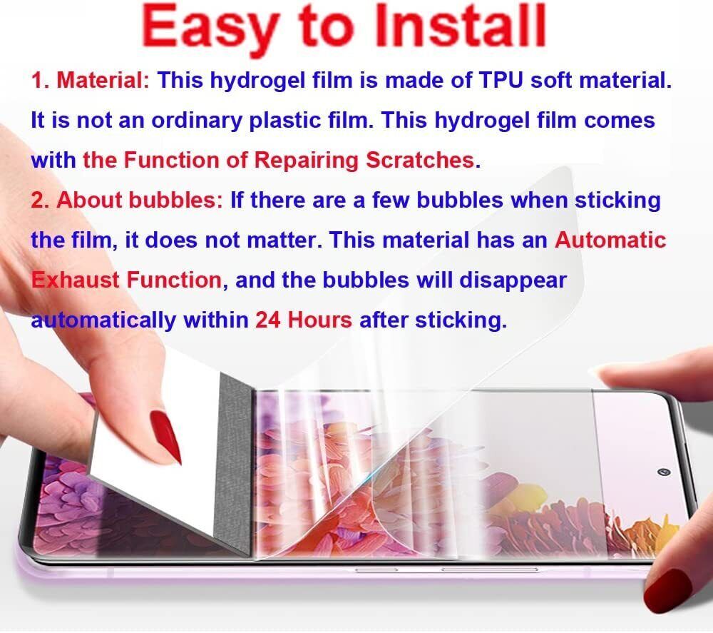 Hydrogel Screen Protector Camera Lens Protector for Samsung S24 Ultra Plus S23