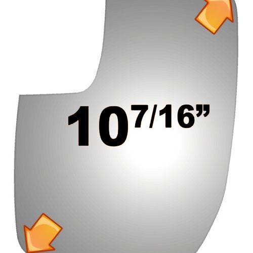 Mirror Glass + Adhesive For Ford E-150, E-250, E-350 Driver Side Replacement-Lwr