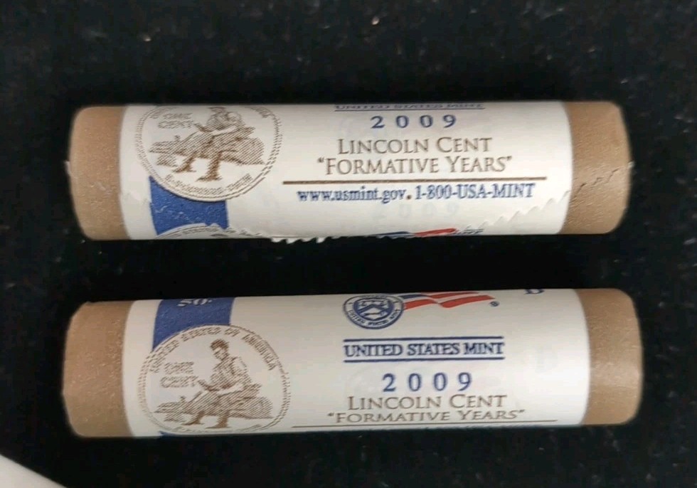 2009 P - D US Mint LINCOLN CENT "Formative Years" 2 ROLLS