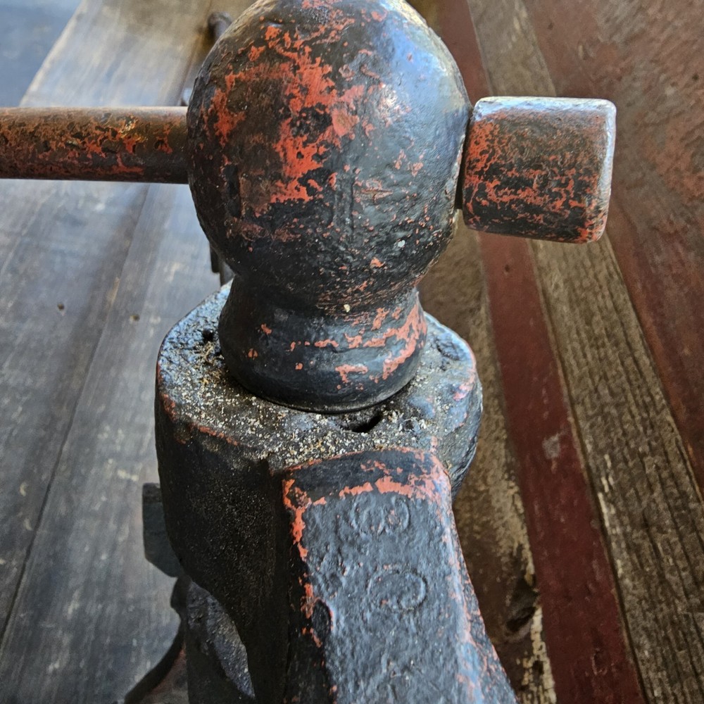 Antique Blacksmith Post Leg Vise