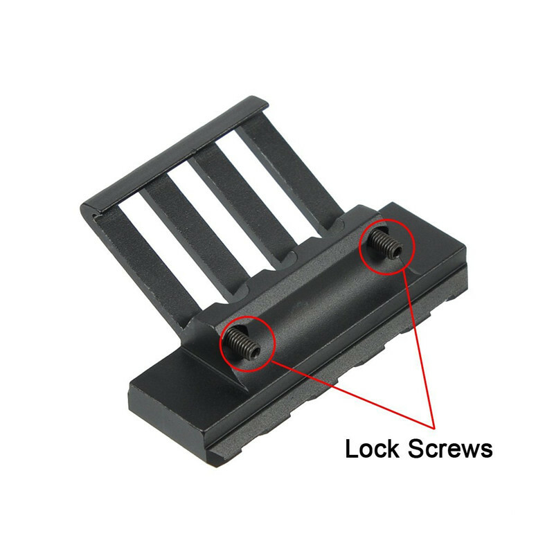 2/4Pcs Low Profile Tactical 45 Degree Offset Angle Mount Picatinny Weaver Rail