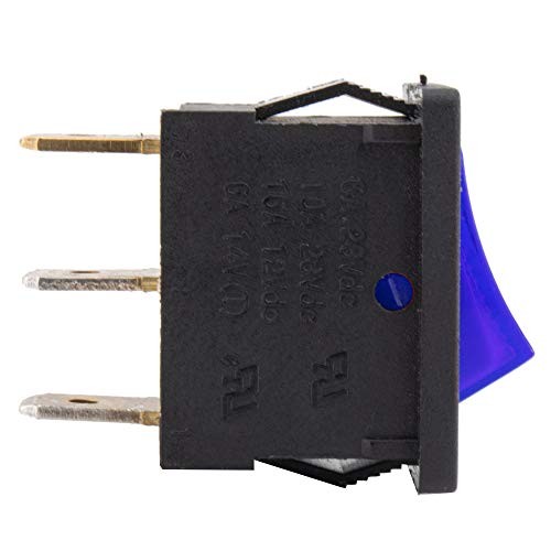 RV Mini Toggle Switch with LED | Red or Blue | Backlit | 2 Blue, 2-Pack