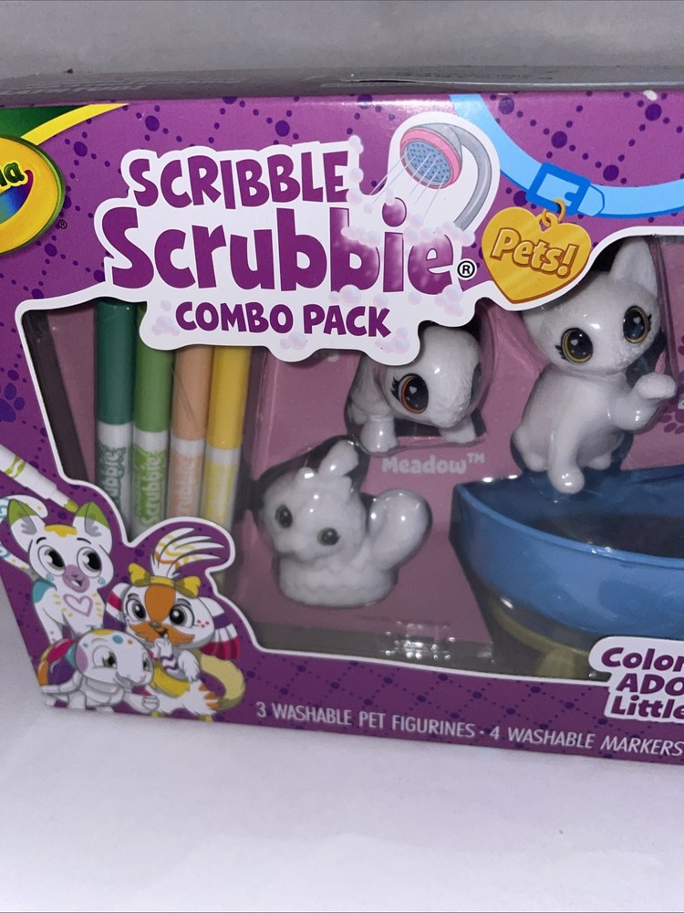 Crayola Scribble Scrubbie Pet Combo Pack With Washable Markers,