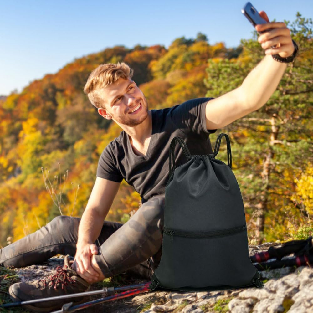 Drawstring Backpack Bag - Sport Gym Sackpack