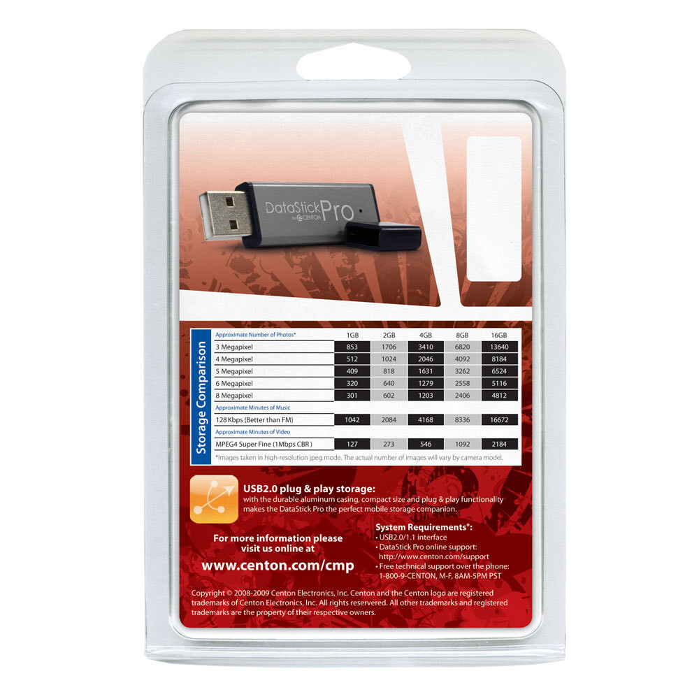 Centon Electronics Dsp2Gb-005 Pro Usb Flash Drive 2Gb Grey :