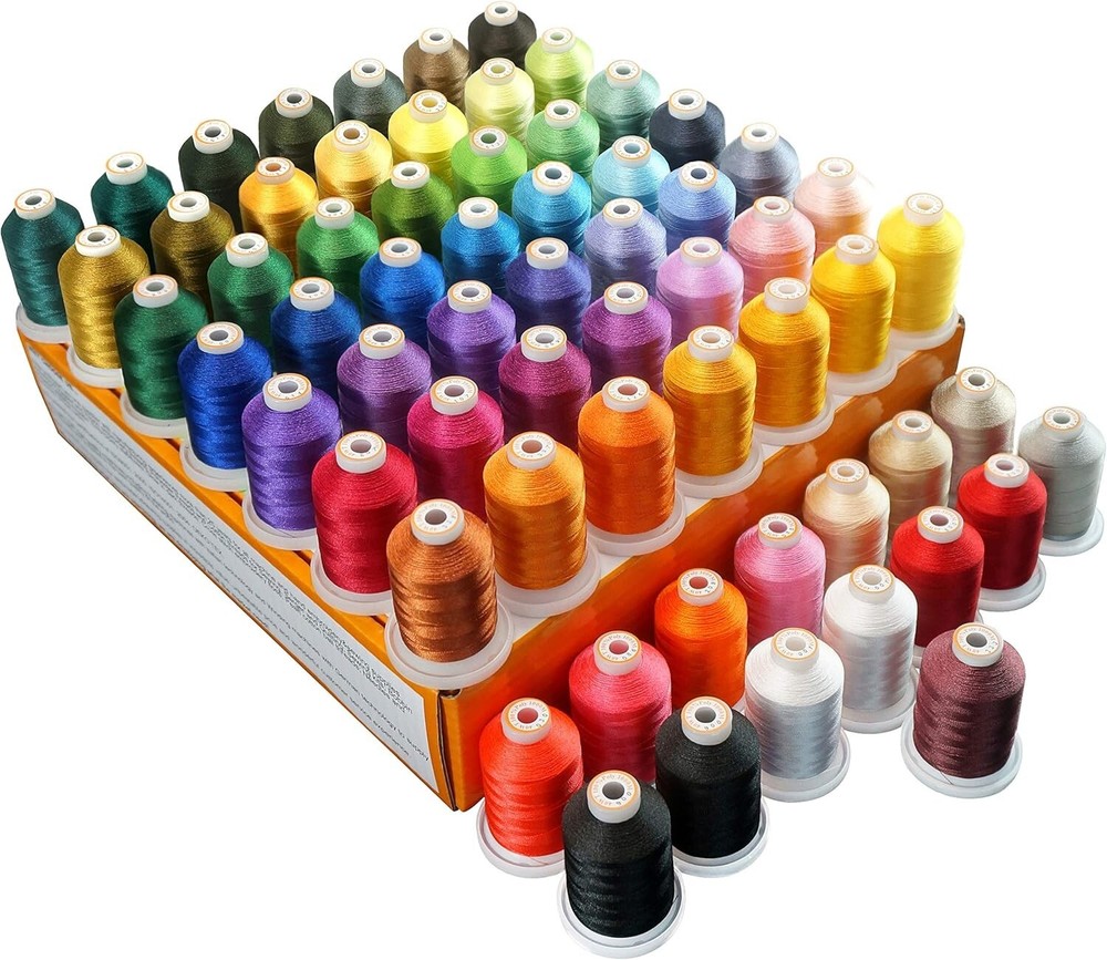 64 Spools 1000M Polyester Embroidery Thread Kit for Professionals & Beginners