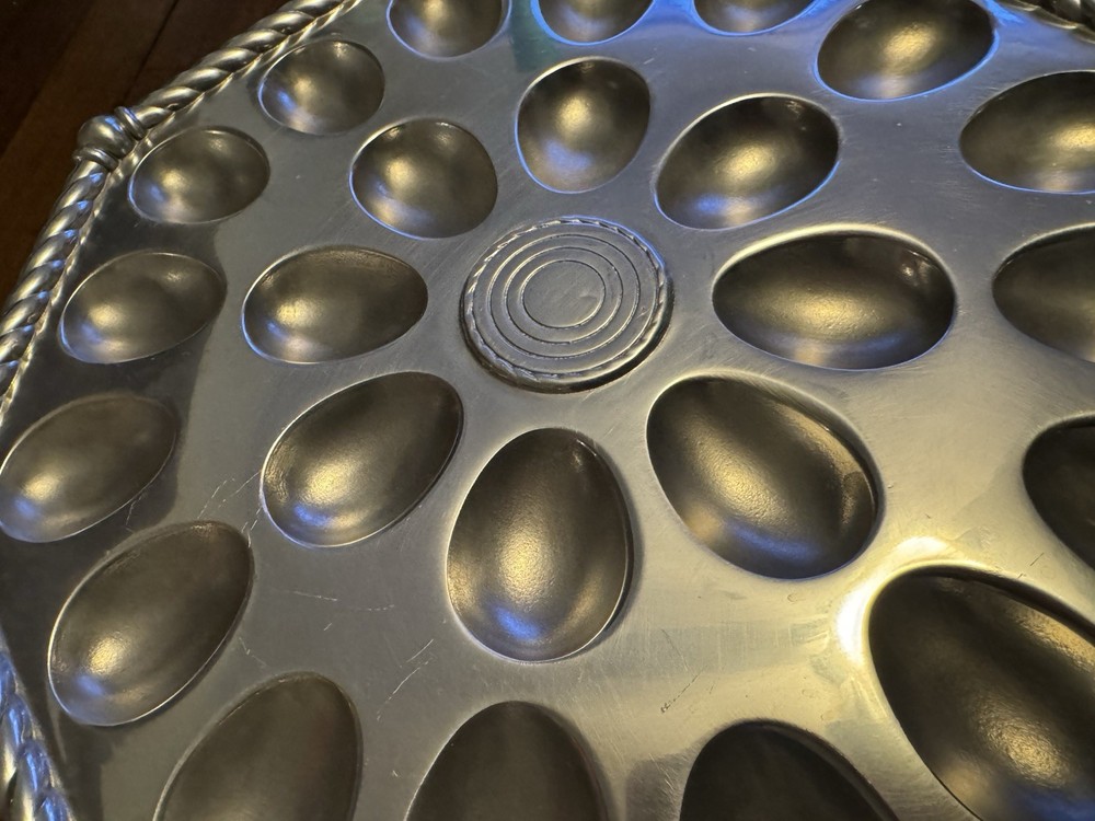 Reed & Barton Deviled Egg Platter 24 Count Silverplate Serving Tray