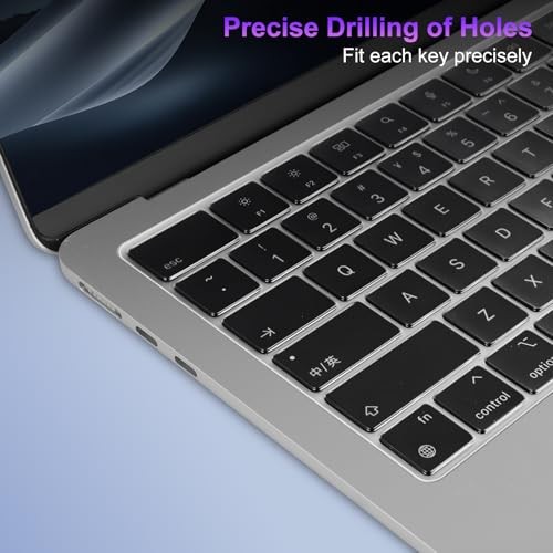 2 PCS Keyboard Cover Skin, Keyboard Protector Compatible with MacBook Clear