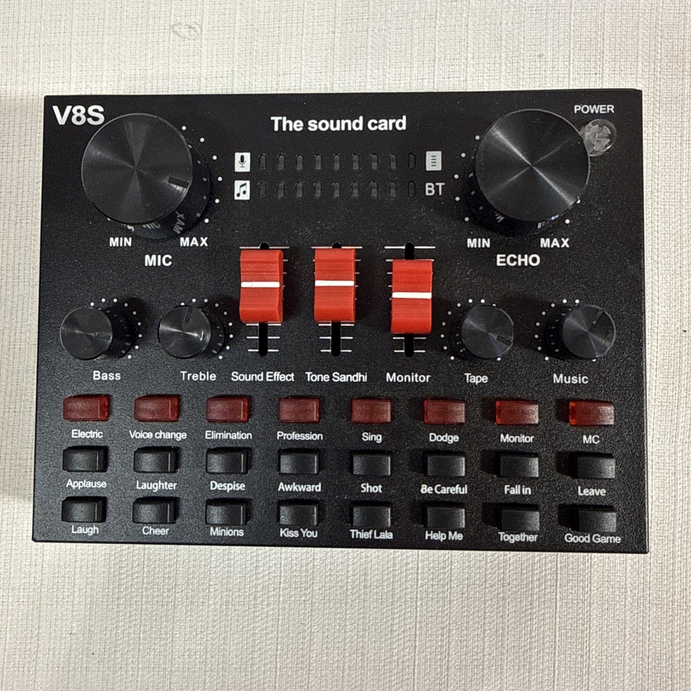 Vocal Processor Clear Mics Input Headphone For Live Broadcasting